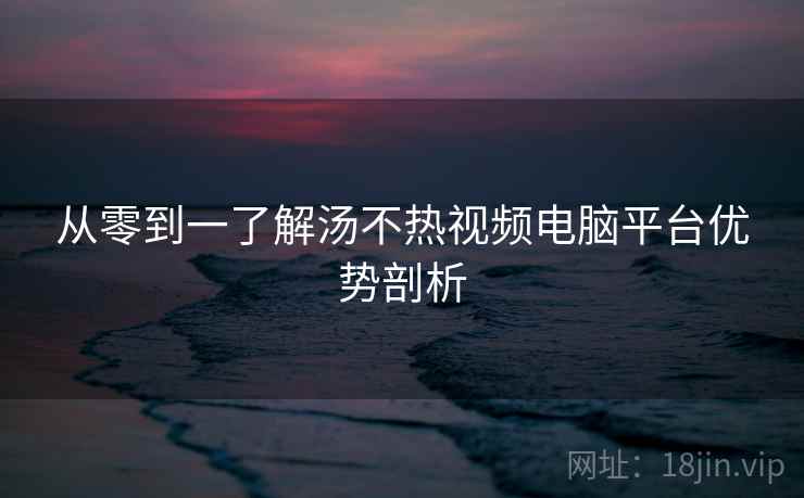 从零到一了解汤不热视频电脑平台优势剖析