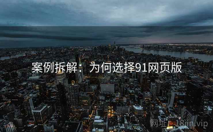 案例拆解：为何选择91网页版