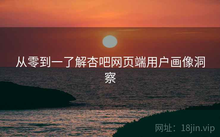 从零到一了解杏吧网页端用户画像洞察